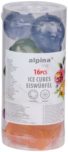 [871125234717] ALPINA Cubetti di Ghiaccio Riutilizzabili 16 pezzi