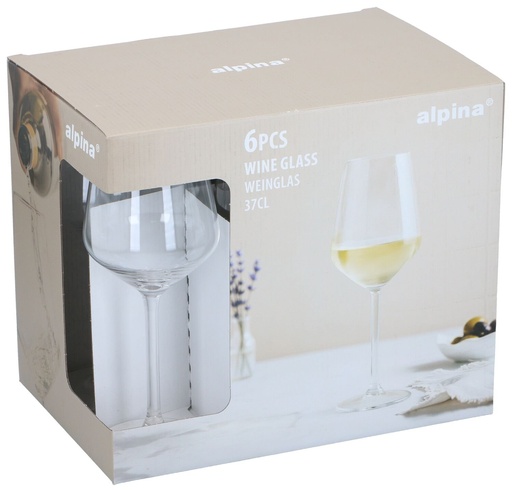 [871125256795] ALPINA Verres à Vin 37cl 6 pièces
